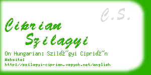 ciprian szilagyi business card
